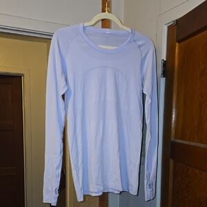 Lululemon Serene Blue Swiftly Crew Neck Long Sleeve Tee